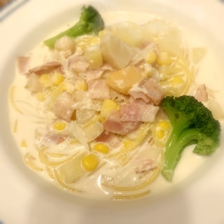 具だくさんスープパスタ